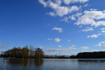 lake view spring time