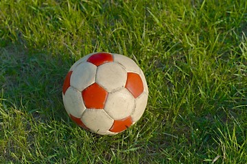 Football on the grass