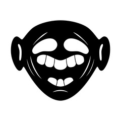 black face cartoon character on a white background