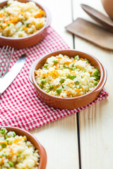 Rice with Vegetables, Vertical View