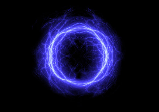 Blue ball lightning,abstract electric element