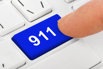 Computer keyboard with 911 key