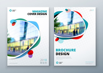 Brochure template layout design. Corporate business annual report, catalog, magazine, flyer mockup. Creative modern bright concept