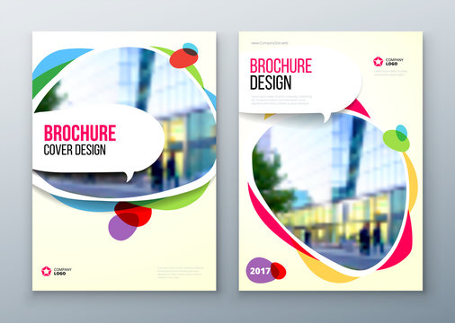 Brochure template layout design. Corporate business annual report, catalog, magazine, flyer mockup. Creative modern bright concept
