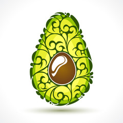 Vector illustration avocado symbol