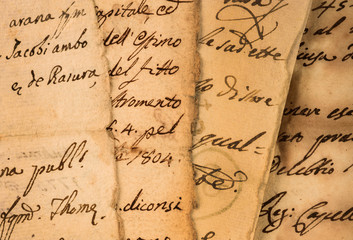 old vintage handwritings
