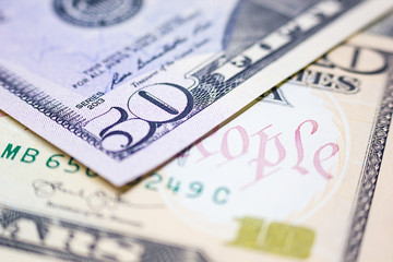 Close-up Dollars, American Dollars Cash Money, Dollar Banknotes, Business and Finance Concepts.