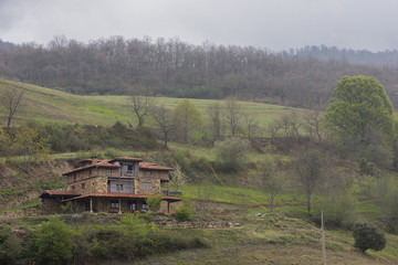 The village of Cambarco in Cantabria, Spain