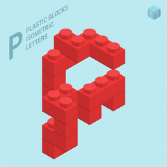 Plastic blocs  letter P
