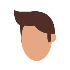 head of faceless man avatar icon image vector illustration design 