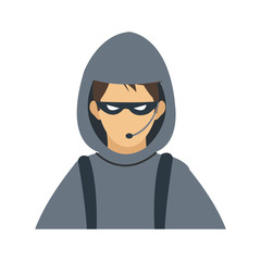 male hacker icon image vector illustration design 