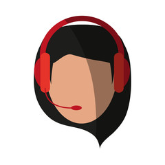 person with headset customer service or call center worker  icon image vector illustration design 