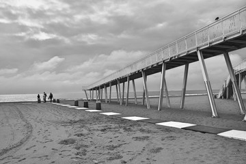 Lido di venezia mare in burasca