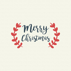 Christmas text quote typography art illustration
