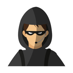 male hacker icon image vector illustration design 