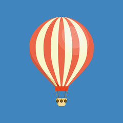 Obraz premium Air vehicles. Hot air balloon in the sky with clouds.