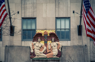 Fototapeta na wymiar statue new york city