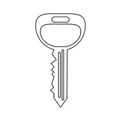 isolated key icon image vector illustration design  single black line