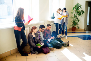 Group of college students