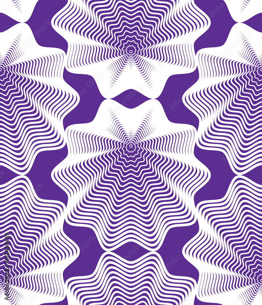Aufkleber colorful illusive abstract seamless pattern with geometric figures. vector symmetric simple backdrop