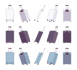Modern travel suitcases