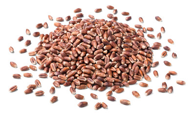 uncooked rye on white