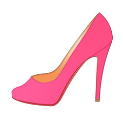 Obraz premium isolated pink women's Shoe . icon women's Shoe on white background