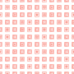 Seamless vector geometrical pattern with rhombus, squares. endless background with hand drawn textured geometric figures. Pastel Graphic illustration Template for wrapping, web backgrounds, wallpaper