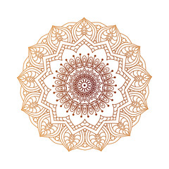 Round mandalas in vector. Abstract design element. Decorative retro ornament. Graphic template for your design