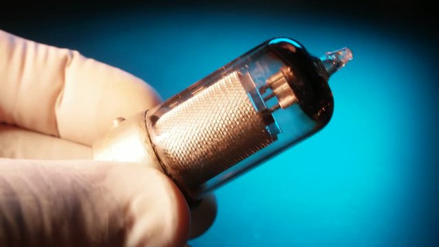 Close up of an old electric valve 
