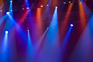 Colourful stage lights