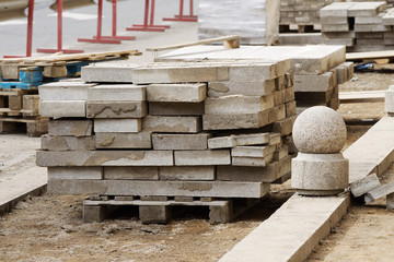 Construction work on the city streets.