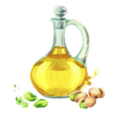 Pistachio oil. Watercolor