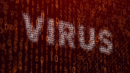 3d illustration with concept of computer virus