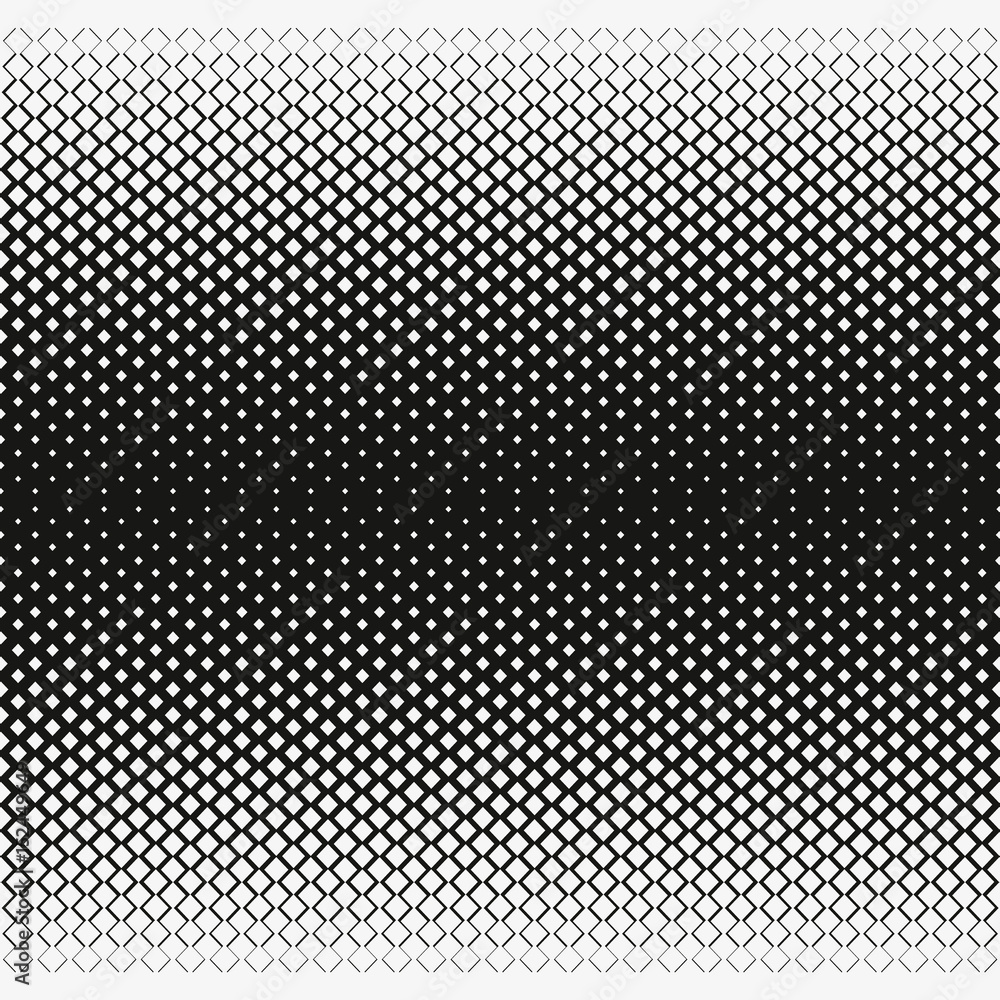 Poster Gradient of rhombus diamonds . Halftone effect. Repeating background texture. Vector illustration