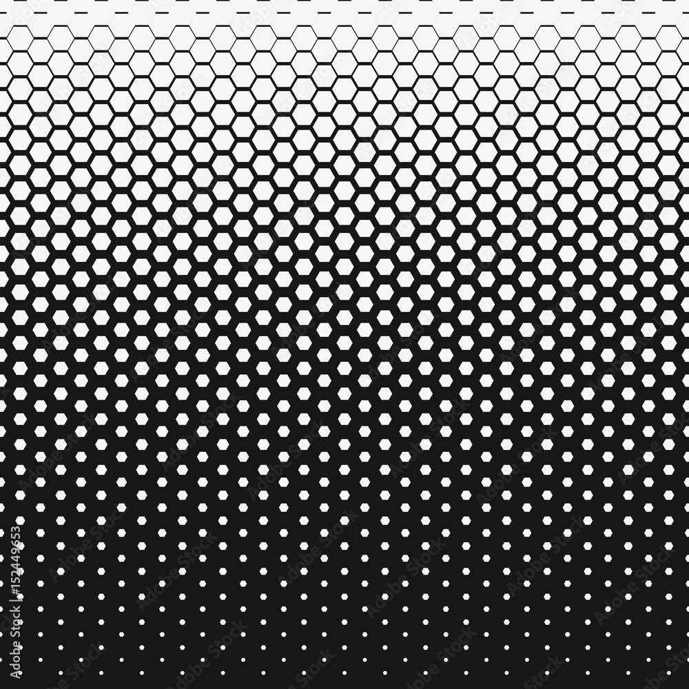 Aufkleber Honeycomb halftone Vector abstract background. Halftone effect. Repeating background texture