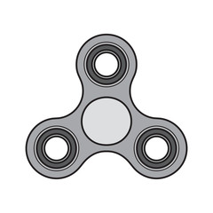 Fidget spinners isolated on white background, vector illustration.