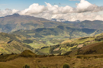 View of the Valley and Mountains, High Above Quito, Ecuador 