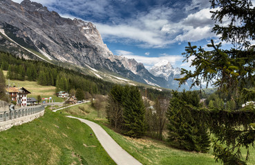 mountain panorama. Scenic sunny landscape