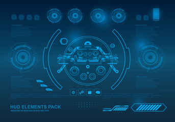Obraz premium Futuristic virtual graphic touch user interface, target