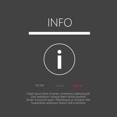 Info button web icon flat design