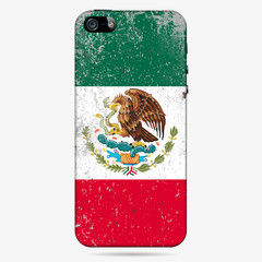 phone cases with grunge Flag Of Mexico. Vector Illustration