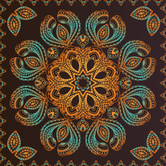Vector mandala in ethnic vintage style