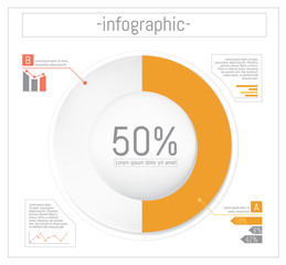 Vector illustration. Infographic template business chart