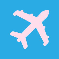 Obraz premium Plane icon. Travel symbol. Airplane plane from the bottom sign.