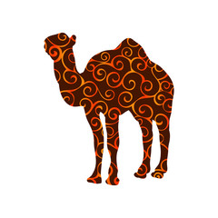 Camel mammal color silhouette animal