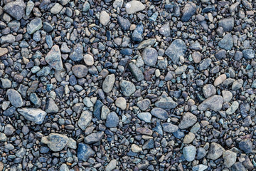 small grey beige white stones close-up texture, summer, beach