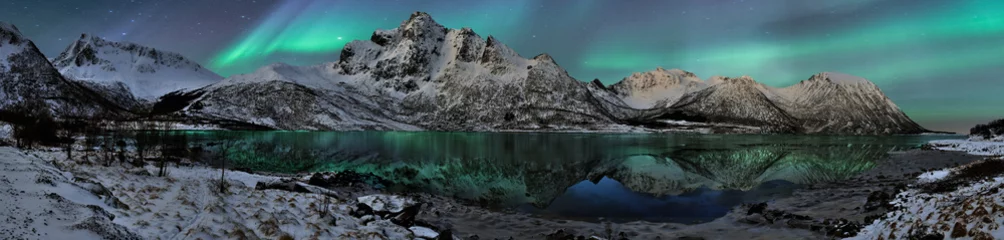 Deurstickers Noorwegen - Aurora Borealis © federicocappon