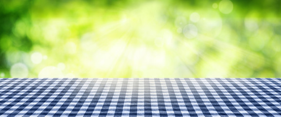 Tablecloth with spring background - obrazy, fototapety, plakaty