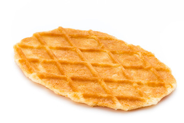 Sweet waffle on the white background.